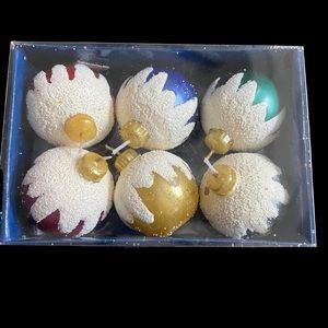 Department 56 Snow Covered Multi Color Ornament Candles - Vintage